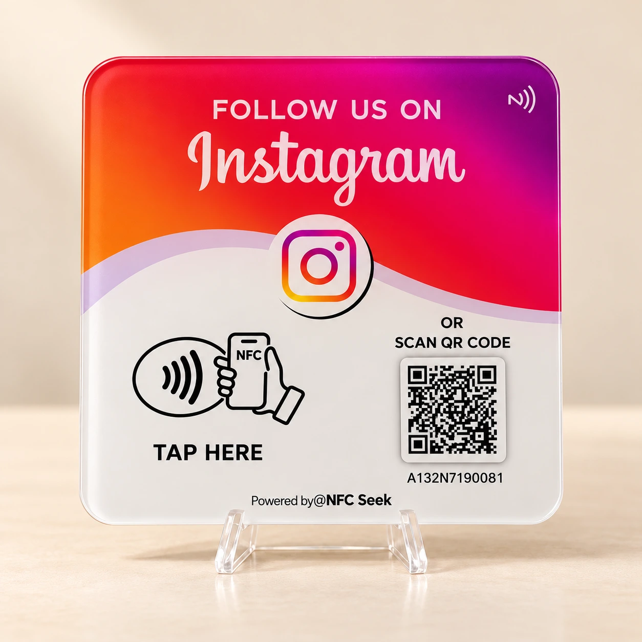 Instagram-platta i rosa och orange